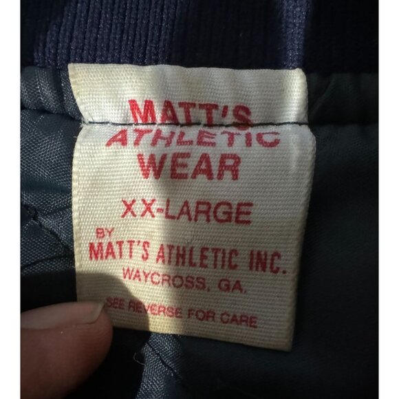 Vintage Georgia Tech Blue Yellow Stain Jacket Bomber Made In USA Size XXL |01 - Picture 3 of 8